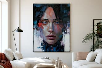 illustrate a impressionism abstract portrait for yourself