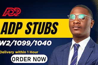 calculate adp payroll stubs, w2, 1040 for you and employee