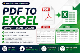 convert PDF to excel and clean your data