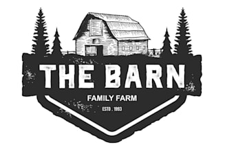 design modern wonderful barn logo with express deliver