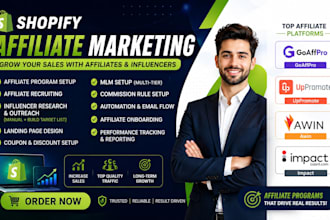 set up shopify affiliate program using goaffpro and impact