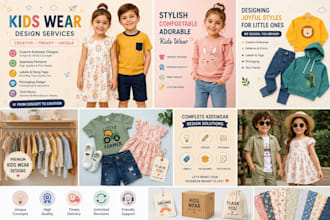 design cute and trendy kidswear clothing and fashion designs