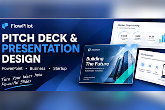 design a professional business presentation or pitch deck
