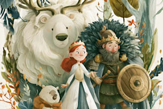 illustrate engaging picture books, storybooks or fairy tales