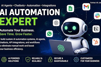 build ai automation, ai agents, chatbots, and n8n workflows