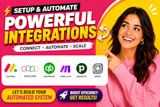 setup monday zoho CRM dashboard quickbook make com automation pipedrive jobber
