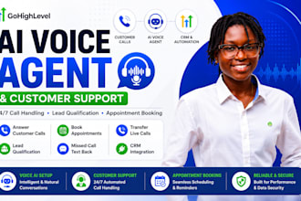 setup gohighlevel ai voice agent, ai chat bot for 24,7 customer support