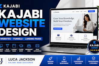 design kajabi website, kajabi landing page and kajabi sales funnel