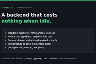 build your serverless backend on cloudflare workers or AWS lambda
