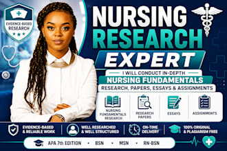 conduct in depth nursing fundamentals research and assigned tasks