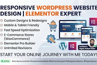 build responsive wordpress website design or redesign wordpress site