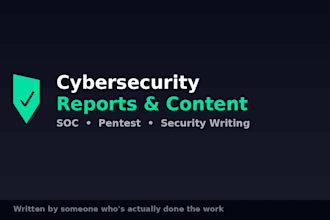 write professional cybersecurity reports and security content
