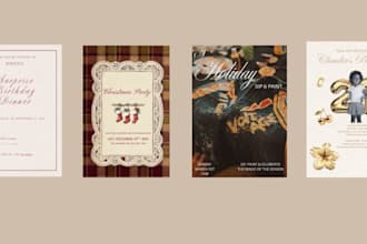 design an invitation, poster, greeting card