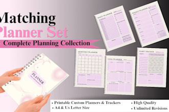design custom printable and digital planners in canva