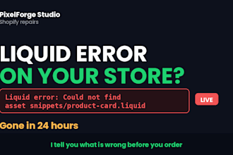 do shopify bug fix, liquid error and broken theme section