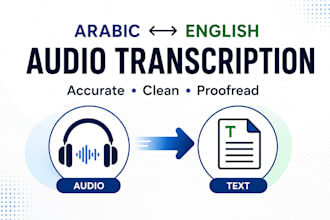 accurately transcribe english and arabic audio and video