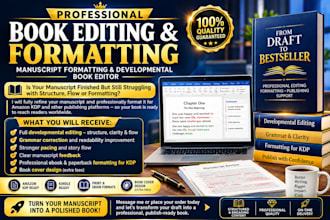 book editing and formatting and developmental book editor