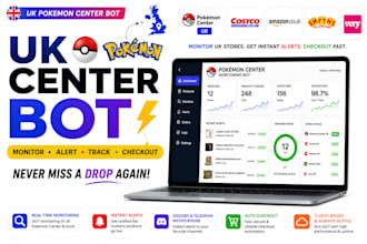 build a UK pokemon center restock monitor and shopping bot