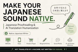 proofread and humanize your japanese translation