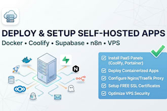 deploy and setup self hosted apps, docker, coolify, or supabase on vps