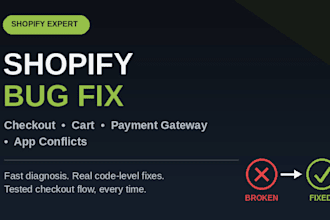 fix shopify bugs, checkout, cart and payment gateway errors