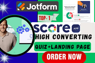 create jotform and scoreapp quiz landing pages and lead generation forms