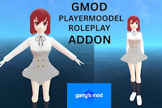 create custom garrys mod character, props, gmod playermodel and 3d models
