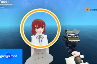 create custom garrysmod character, props and game ready 3d models, player model