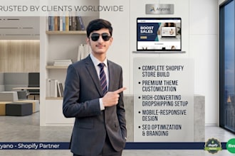 build and design responsive shopify store website