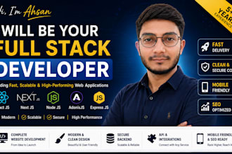 your full stack developer reactjs, nextjs, nodejs, adonisjs, expressjs