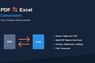 convert PDF to excel or excel to PDF using python