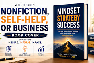 design a nonfiction, self help, or business book cover for KDP