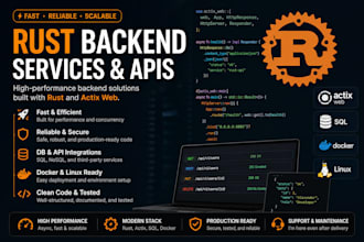 build fast and reliable rust backend services and apis
