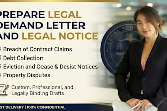 prepare legal demand letter and legal notice
