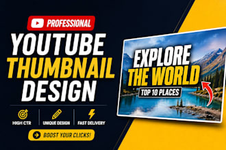 design a professional clickable youtube thumbnail