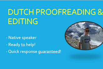 be your dutch proofreader and correct your dutch texts