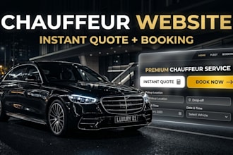 build chauffeur website with instant quote  calculator and booking system