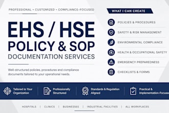 professional ehs hse policies sops and compliance documents