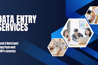 do fastest data entry, pdf to excel and copy paste work