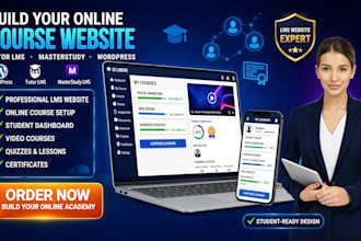 setup a professional wordpress tutor lms website, masterstudy lms course website
