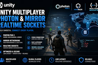 develop unity multiplayer with photon fusion or mirror
