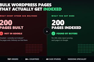 create bulk wordpress pages and seo location pages that get indexed