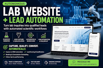 autonomous pharma lab website automation robotic laboratory lims eln integratio