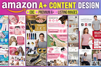 design amazon a plus content ebc and amazon listing images