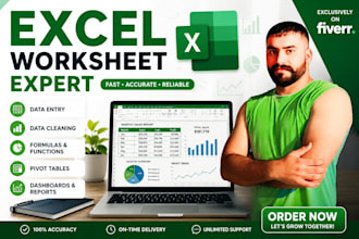 do excel data entry, formatting and spreadsheet work