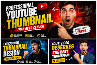 design a professional and eye catching youtube thumbnail