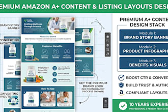 design premium amazon listing images and ebc a plus content