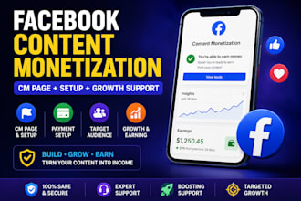provide facebook content monetization pages