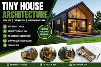 design tiny house, architecture, 3d design, cabin design, shipping container