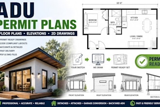 draw adu plans for permit and construction